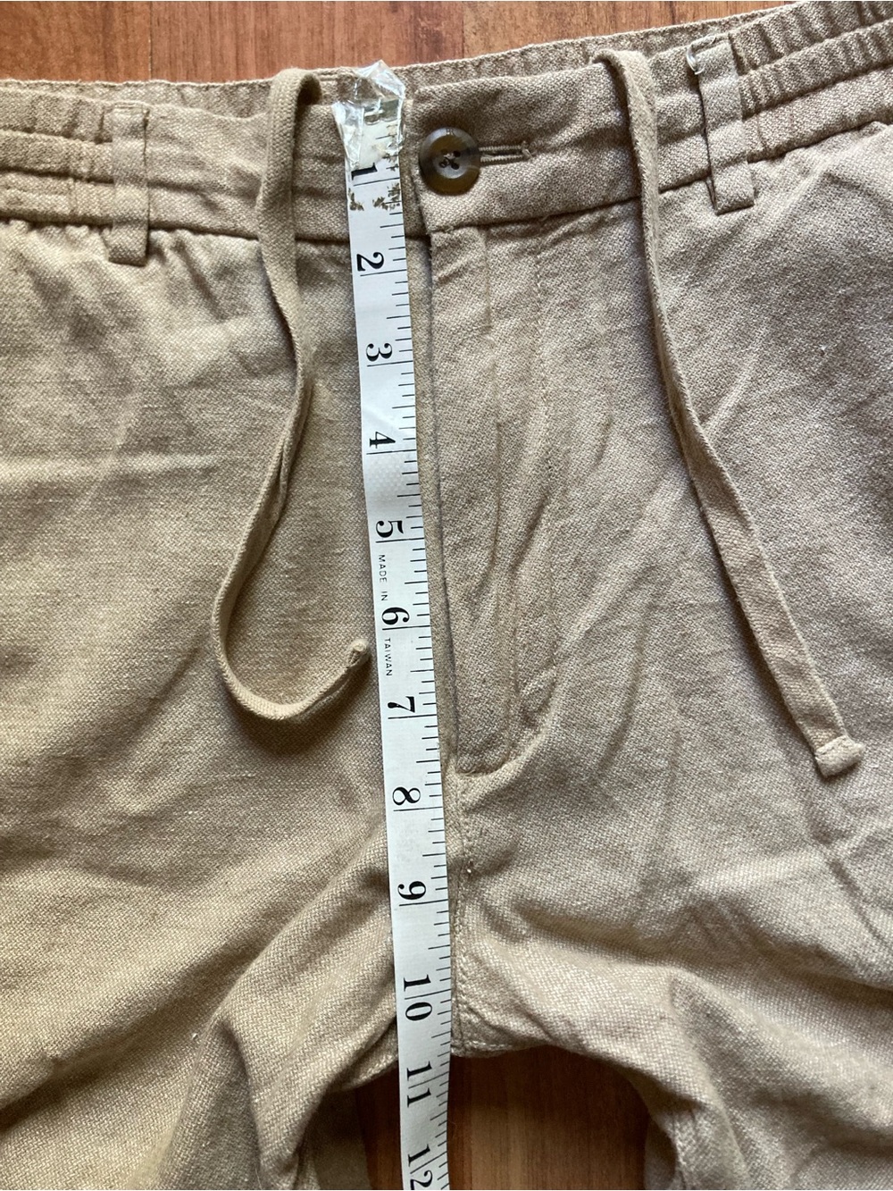 Banana Republic Athletic Fit Linen Cotton Mens 31x30 (26) Beige Pants - Picture 5 of 7